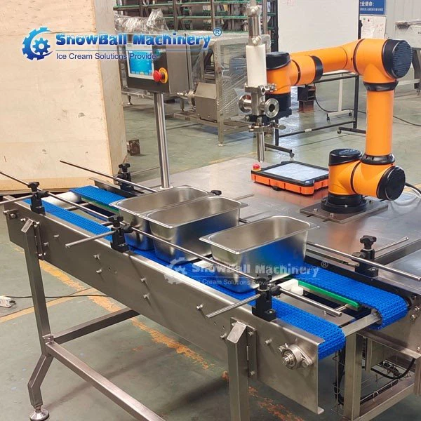 robot based ice cream filling machine robot based ice cream filling machine